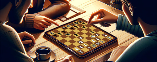 Virtual Chess Board Games for Two Sharing One Device